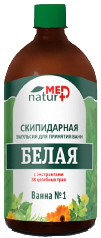 Натурмед Белая 0,5л скипид.эмульсия д/ванн +38 экстр. трав  &