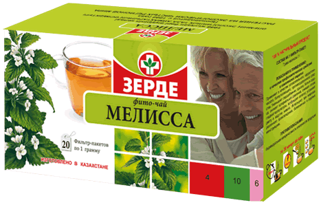 Зерде Мелисса фито чай 1г №20пак