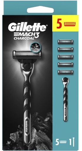 Станок бритвенный GILLETTE Mach3 Charcoal (5 кассеты) 80750359