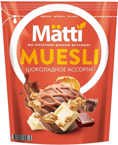 Matti Мюсли Шоколадное Ассорти 250г