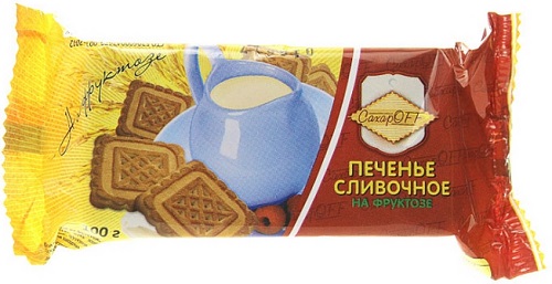 СахарOFF Печенье Сливочное на фруктозе 100г