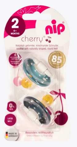 Соска-Пустышка Латекс NIP Cherry 6м+ (2шт) арт.38690-51 boy