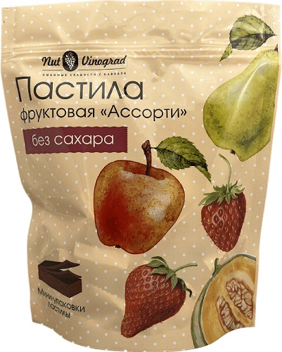 Nut Vinograd Пастила ассорти Дыня клубника груша яблоко 400г