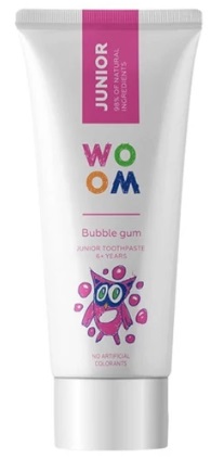Зубная паста детская WOOM Junior Bubble Gum 6+ с ксилитом 50мл
