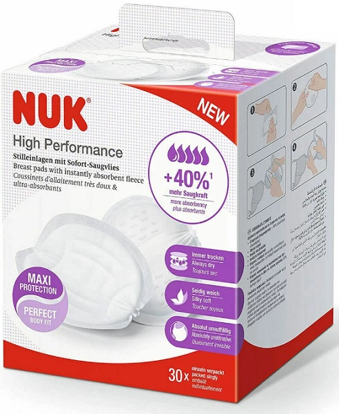 Прокладки для груди NUK High Performance 30шт Одноразовые