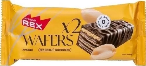Protein Rex Вафли Протеиновые глазир. 50г Арахис