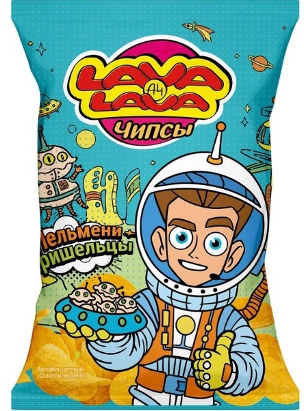 LAVA LAVA чипсы рефленые Пельмени пришельцы 50гр