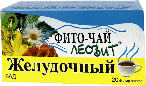 Леовит фиточай Желудочный 1,5г №20 пак.  &