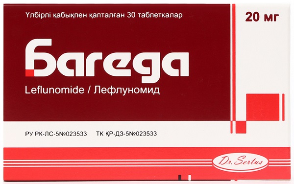 Багеда табл. 20 мг №30 (лефлуномид) (Упаковка)