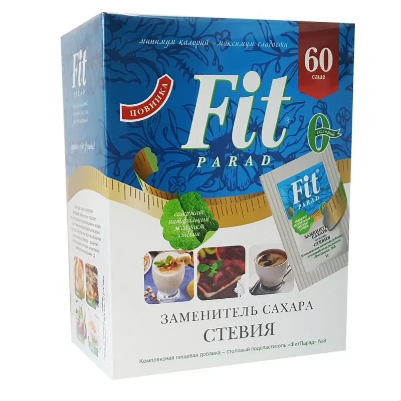 Fit Parad №8 Стевия Саше 60шт Смесь подсластителей Фит Парад