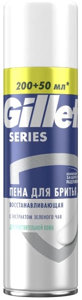 GILLETTE пена для бритья Восстанавливающая Зеленый чай 250 мл 81775578