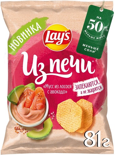 Чипсы Lays Из Печи Мусс из Лосося 81г  &