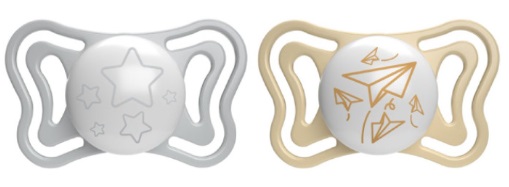 Соска-Пустышка Силиконовая CHICCO 6м+ Physio Light 2шт светящиеся