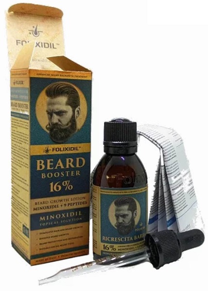 Миноксидил 16 % для бороды Minoxidil Folixidil Beard Booster