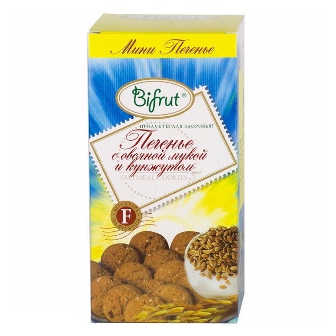 Bifrut Печенье с овсяной мукой и кунжутом сдобное на фруктозе 270,0