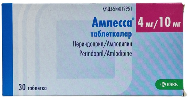 Амлесса табл. 4 мг/10 мг №30 ( периндоприл / амлодипин ) (Упаковка)