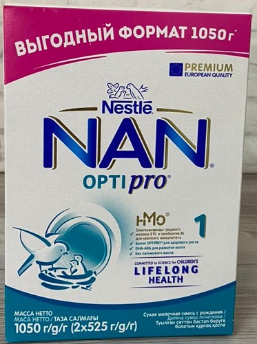 NAN 1 OPTIPRO 2* 525г Смесь сухая молочная детская с рождения.