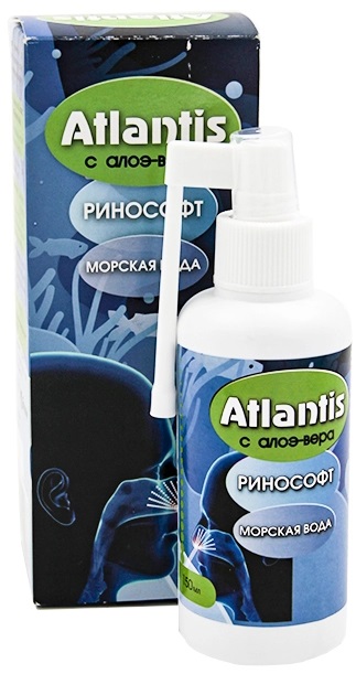 Atlantis ринософт спрей 150 мл морская вода с Алоэ