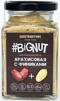 Bignut Арахисовая паста с Финиками 240г стекл.бан.