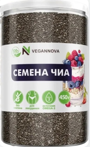 Семена Чиа Vegannova 450г банка