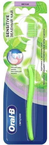 Зубная щетка ORAL-B Sensitive Зеленый Чай мягкая 1шт 81748049