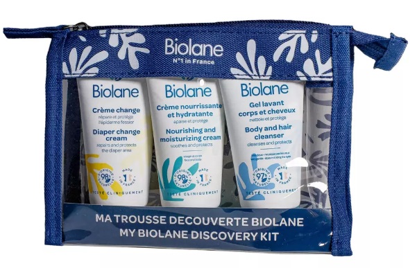 BIOLANE Набор Дорожный в косметичке 3шт*50 мл синий