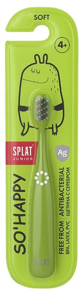 Зубная щетка SPLAT Junior 4+ Soft Детская зеленая