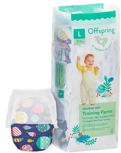 Offspring трусики подгузники для детей Рыбки L (9-14кг) 36 шт