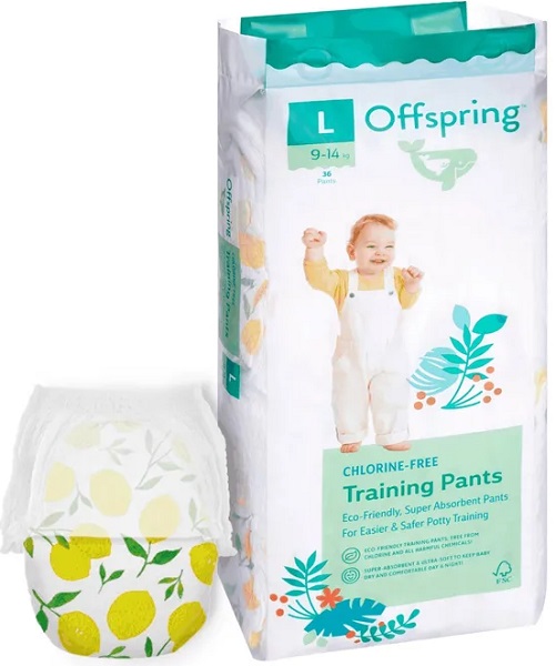 Offspring трусики подгузники для детей Лимоны L (9-14кг) 36 шт