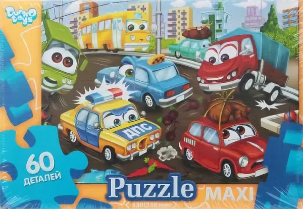 Пазлы 60 элементов Транспорт Maxi Danko Toys арт.74123