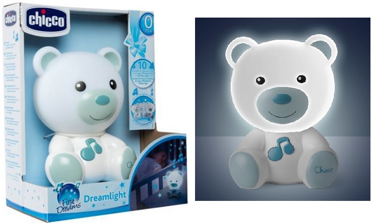 CHICCO Ночник Медвежонок DreamLight Blue 0м+