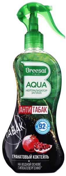 Нейтрализатор запаха Антитабак Breesal Aqua Гранатовый коктейль 375 мл