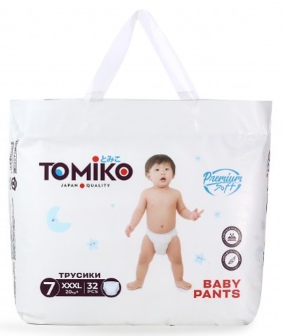 Трусики-подгузники для детей TOMIKO р.XXXL ( 20+ кг ) 32 шт