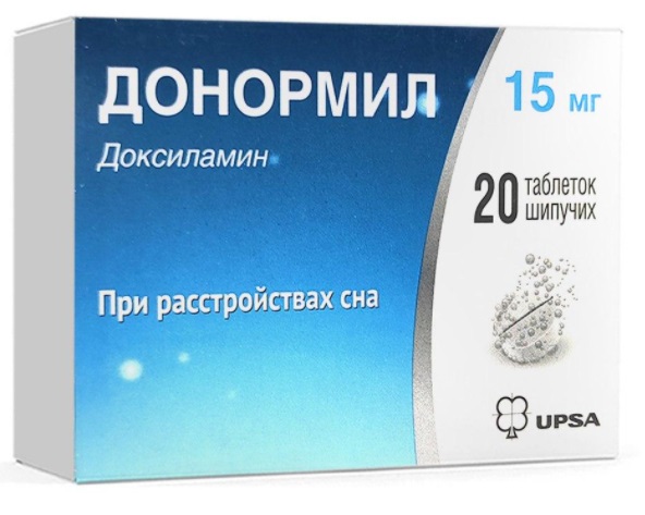 Донормил шипуч таб 15 мг №20 (доксиламин сукцинат) (Упаковка)