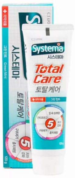 Зубная паста LION Systema Total Tp Greenmint Мята 120 гр