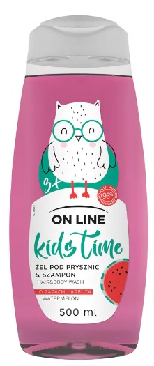 Шампунь и гель для душа ON LINE Kids Time Арбуз 500 мл