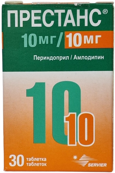 Престанс табл. 10 мг/10 мг №30 ( периндропил / амплодипин )