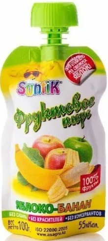 Фруктовое Пюре Яблоко-банан Suntik 100мл