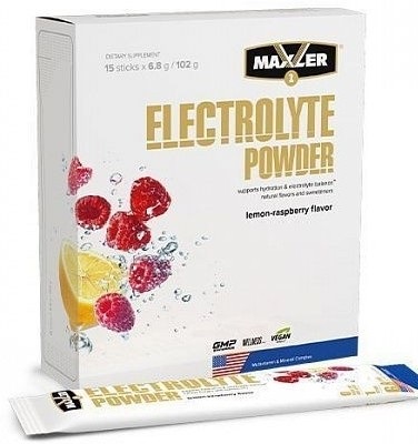 Maxler Электролит Electrolyte Powder 15стиков 6,8г Лимон-малина 