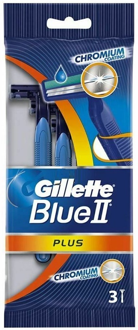 Станок бритвенный одноразовый GILLETTE Blue II Plus ( 3 шт ) 81661425