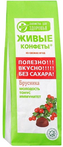 Лакомства для здоровья Мармелад Брусника 170г желейный без схара