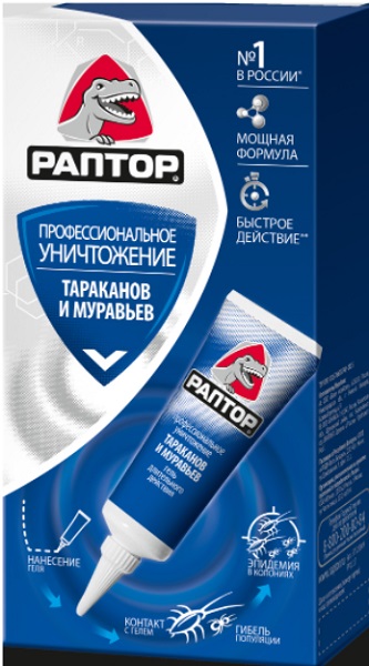 Гель от тараканов и муравьев РАПТОР 75 мл