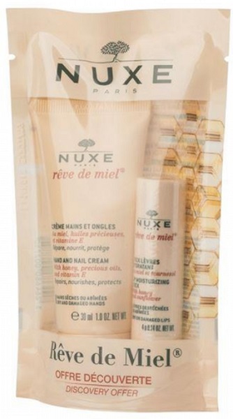 NUXE Reve De Miel набор Крем для рук 30 мл + помада для губ