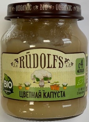 Rudolfs Пюре Цветная капуста 120г ст/б