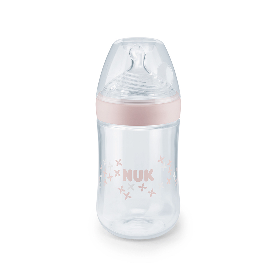 Бутылочка Пластиковая NUK Nature Sense 260мл с ш/г Соска Силиконовая 6м+ цв.в асс.