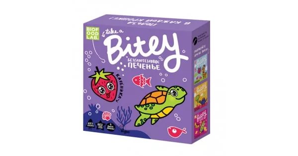 Bitey Печенье безглютеновое "Клубника" 125г
