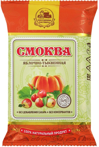 Смоква Пастила Яблочно-Тыквенная 50г Бабушкина Пастила