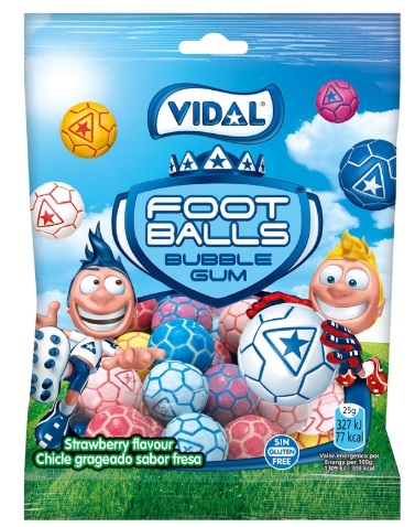Жевательная резинка без глютена Футбол VIDAL 90гр