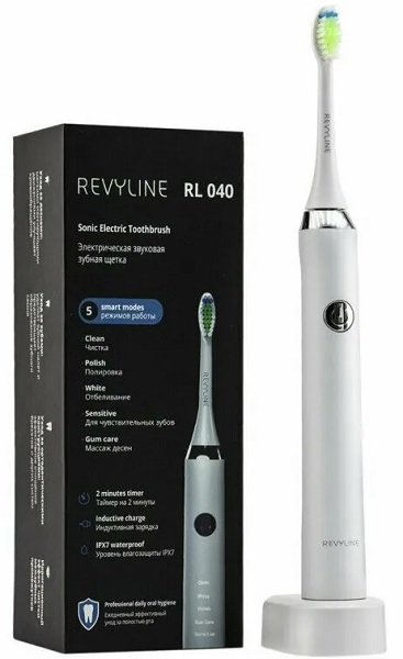 Зубная щетка Электрическая Звуковая REVYLINE RL040 ( 6510 ) белая 