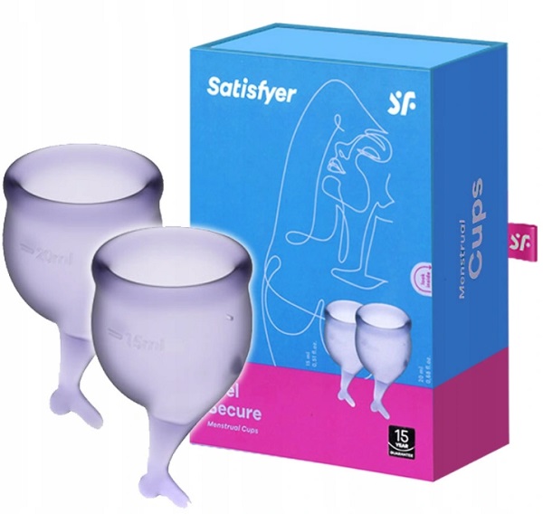 Менструальная чаша Satisfyer Feel Secure 2шт силикон фиолетовый